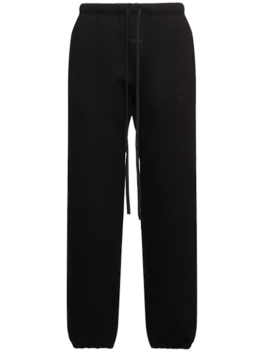 Fear of God ESSENTIALS: Essential cotton blend sweatpants - Black - men_0 | Luisa Via Roma