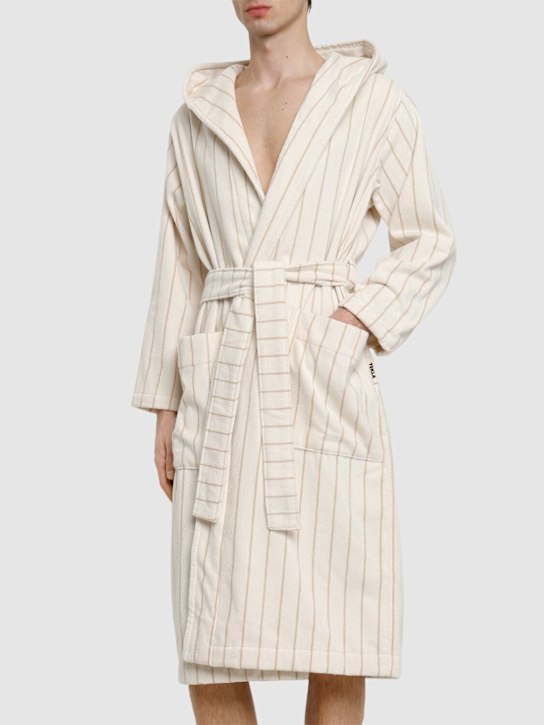 Tekla: Accappatoio Sienna Stripes - Beige - ecraft_1 | Luisa Via Roma