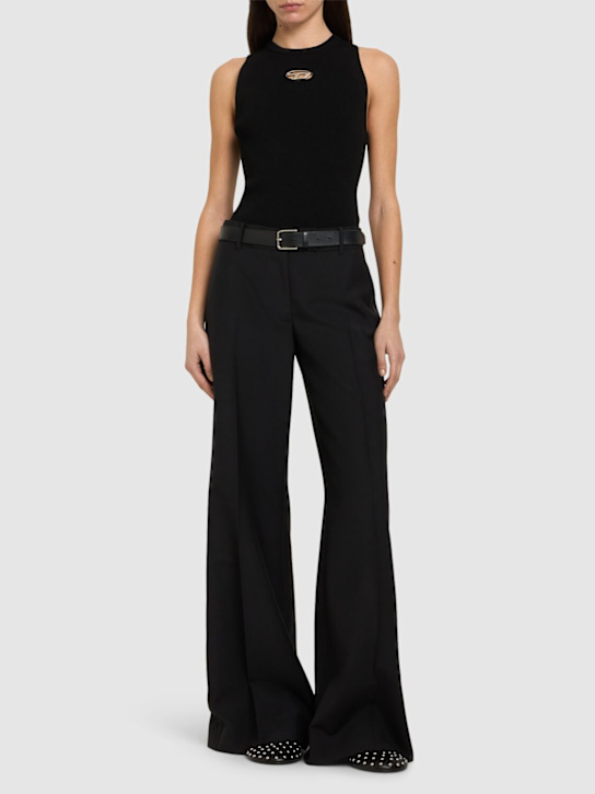 Diesel: M-Caddix ribbed logo tank top - women_1 | Luisa Via Roma