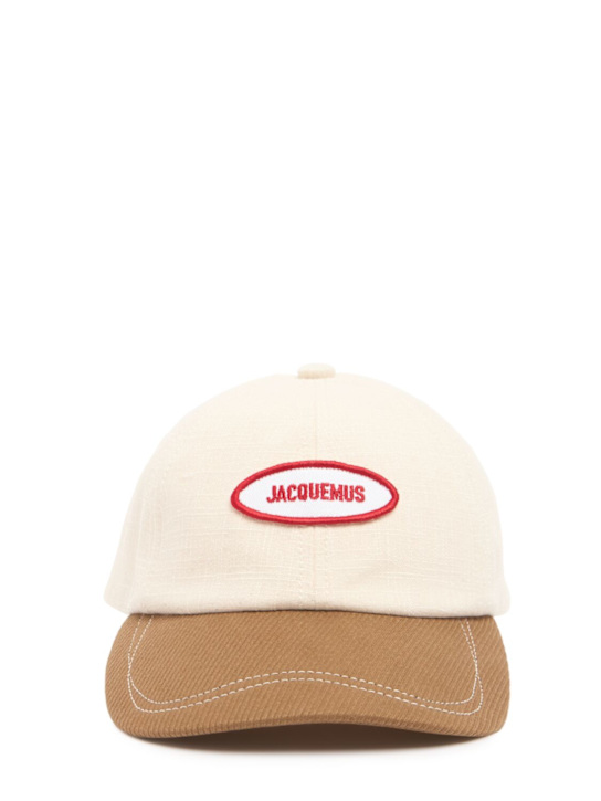 Jacquemus: La Casquette canvas gelato cap - women_0 | Luisa Via Roma