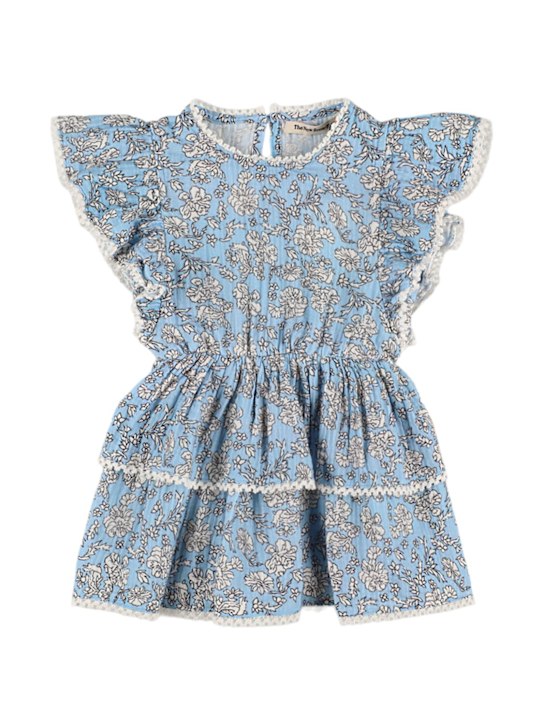 The New Society: モスリンコットンワンピース - ライトブルー - kids-girls_0 | Luisa Via Roma