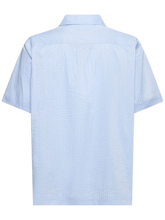 Dunst: Holiday striped shirt - Sky Blue Stripe - men_3 | Luisa Via Roma