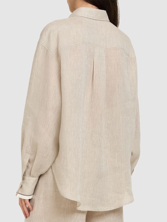 Brunello Cucinelli: 轻薄亚麻衬衫 - women_2 | Luisa Via Roma