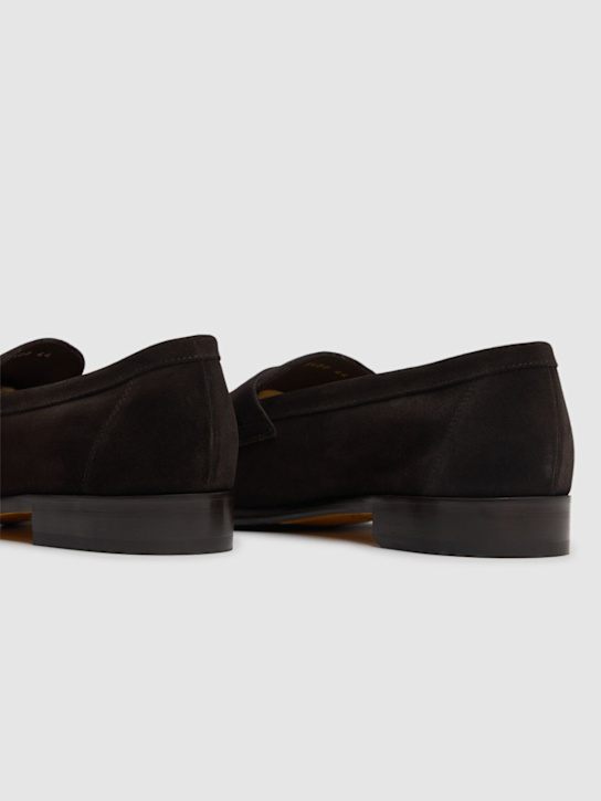 Doucal's: Penny Adler suede loafers - Brown - men_3 | Luisa Via Roma