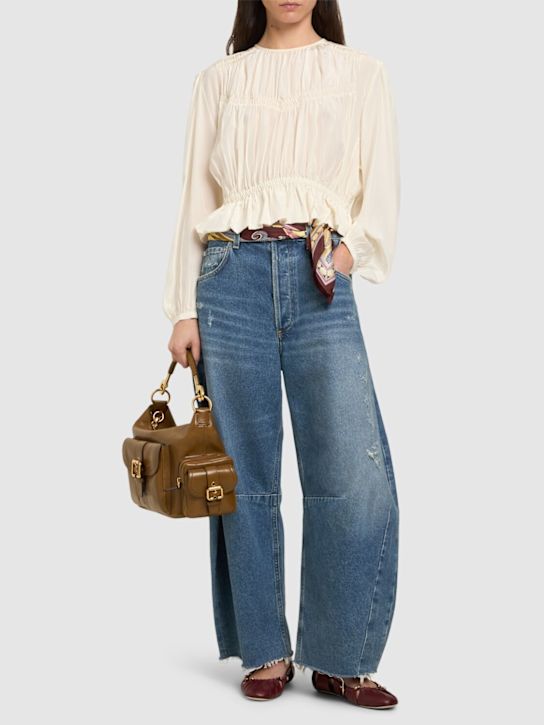 Isabel Marant: Gelina silk crepe de chine shirt - women_1 | Luisa Via Roma