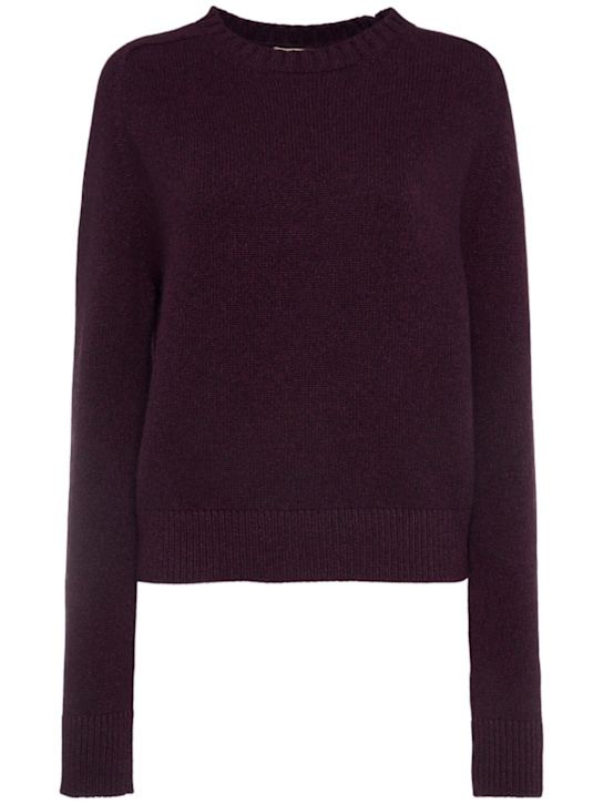 Khaite: Nera cashmere knit sweater - Purple - women_0 | Luisa Via Roma