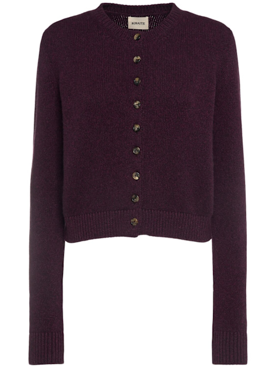 Khaite: Cardigan aus Kaschmirstrick „Everheart“ - Lila - women_0 | Luisa Via Roma