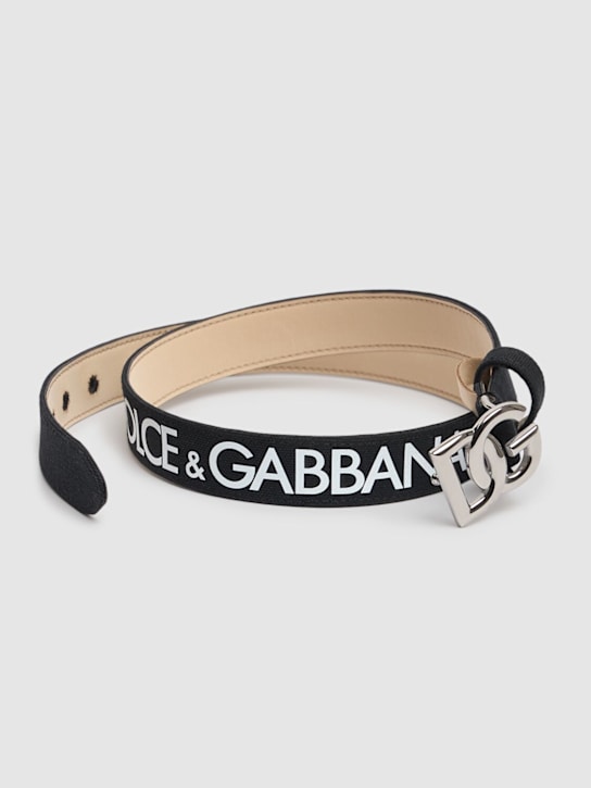 Dolce&Gabbana: Logo belt - Black - kids-boys_1 | Luisa Via Roma