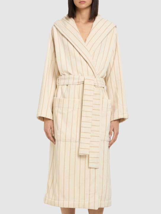 Tekla: Accappatoio Sienna Stripes - Beige - ecraft_2 | Luisa Via Roma