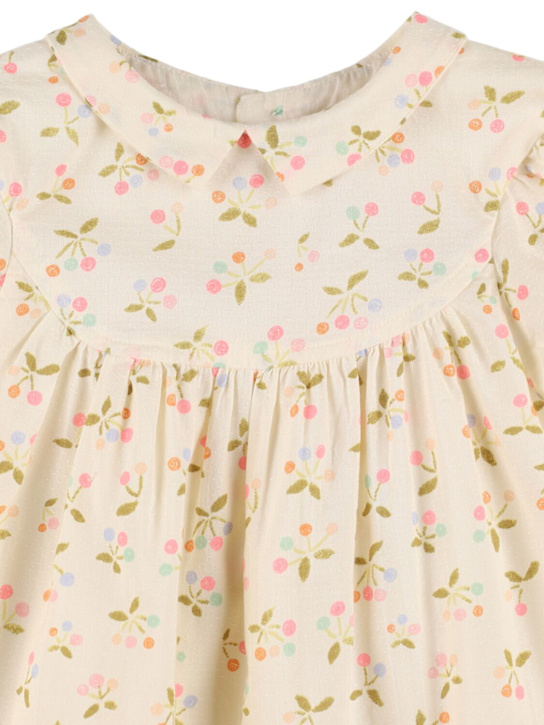 Bonpoint: チェリー柄コットンシャツワンピース - kids-girls_1 | Luisa Via Roma