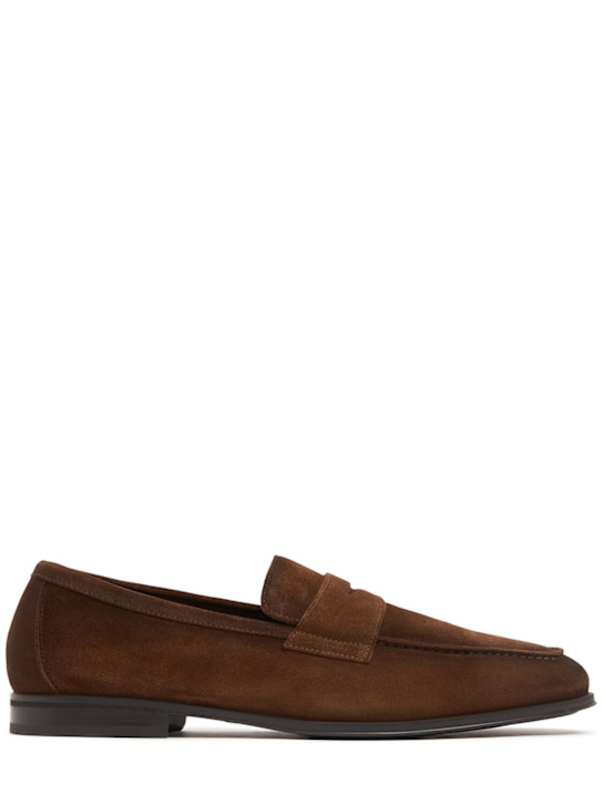 Doucal's: Adler suede loafers - men_0 | Luisa Via Roma