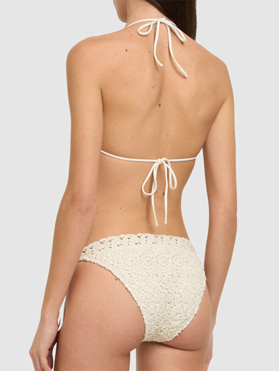 Ermanno Scervino: Top de bikini crochet - Blanco - women_2 | Luisa Via Roma