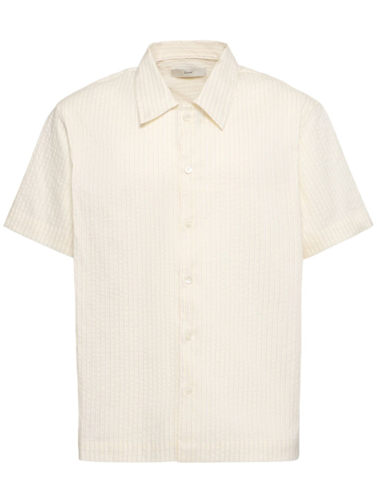 Dunst: Holiday striped shirt - Cream Stripe - men_0 | Luisa Via Roma
