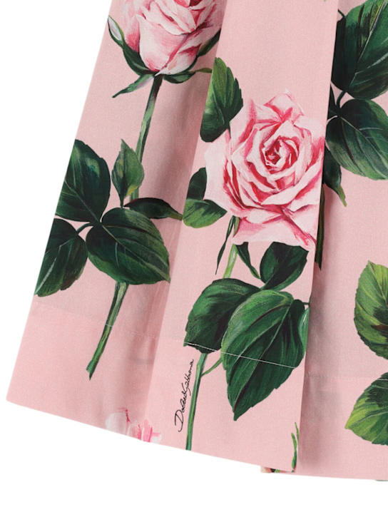 Dolce&Gabbana: プリントコットンプリーツスカート - kids-girls_1 | Luisa Via Roma