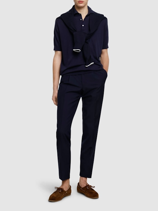 Lardini: Cotton polo - Blue - men_1 | Luisa Via Roma