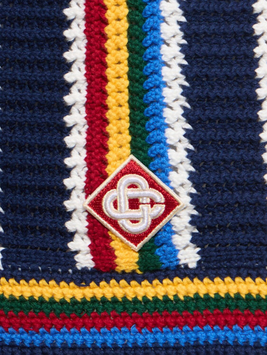 Casablanca: Crochet shorts - Blue/Multi - men_4 | Luisa Via Roma