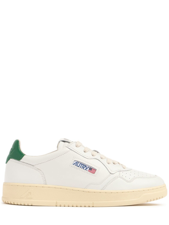 Autry: Medalist Low sneakers - White/Green - men_0 | Luisa Via Roma