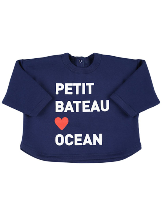 Petit Bateau: Printed cotton sweatshirt - kids-boys_0 | Luisa Via Roma