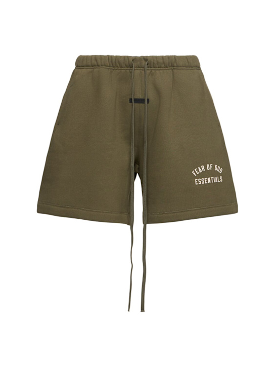 Fear of God ESSENTIALS: Cotton blend soccer shorts - men_0 | Luisa Via Roma