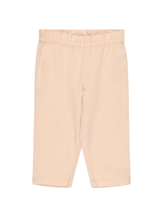 Bonpoint: コットンポプリンパンツ - アイボリー - kids-girls_0 | Luisa Via Roma