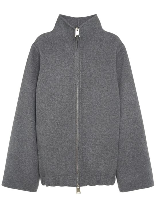 Khaite: Garet wool short coat - Grey - women_0 | Luisa Via Roma