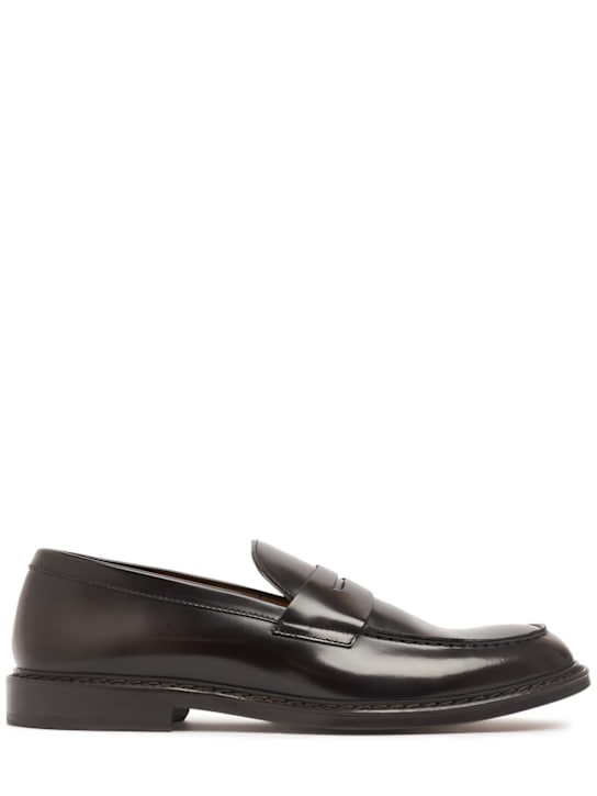 Doucal's: Penny leather loafers - men_0 | Luisa Via Roma