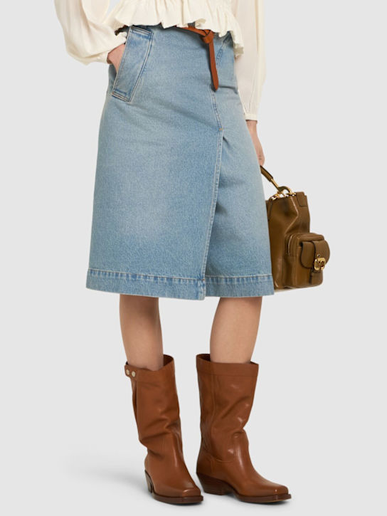 Isabel Marant: 40mm Ademe-Gb leather tall boots - women_1 | Luisa Via Roma