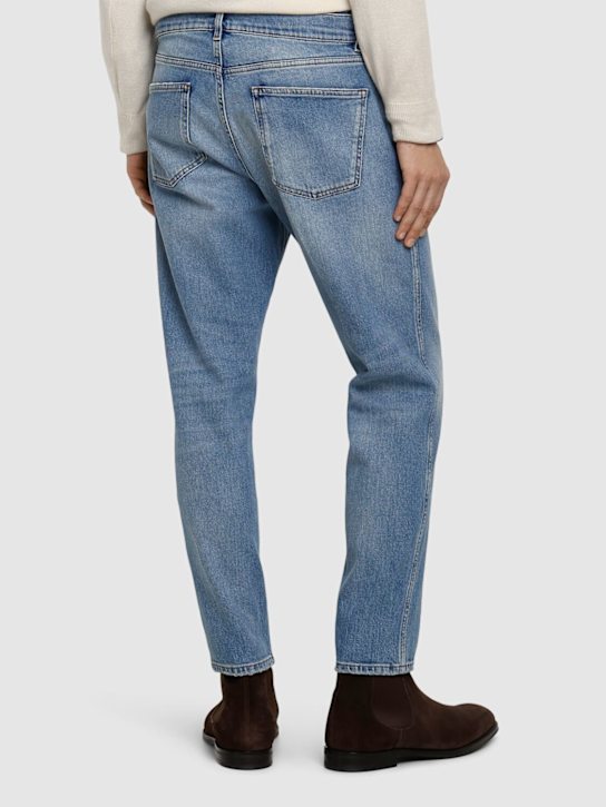 Lardini: Stretch cotton denim jeans - Blue - men_2 | Luisa Via Roma