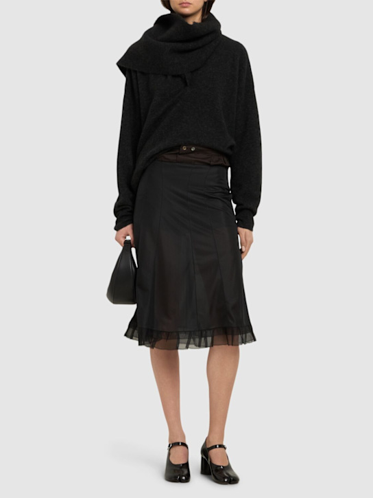 Maison Margiela: Cotton tulle midi skirt - women_1 | Luisa Via Roma