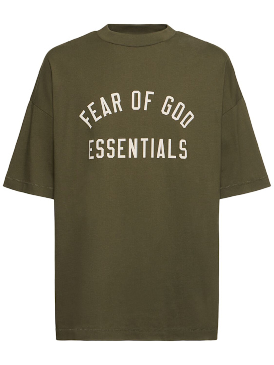 Fear of God ESSENTIALS: Jersey crewneck t-shirt - men_0 | Luisa Via Roma