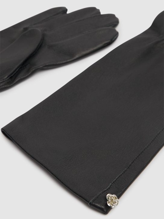Magda Butrym: Leather long gloves - Black - women_1 | Luisa Via Roma