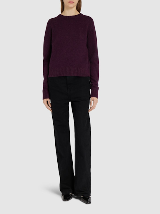 Khaite: Nera cashmere knit sweater - Purple - women_1 | Luisa Via Roma