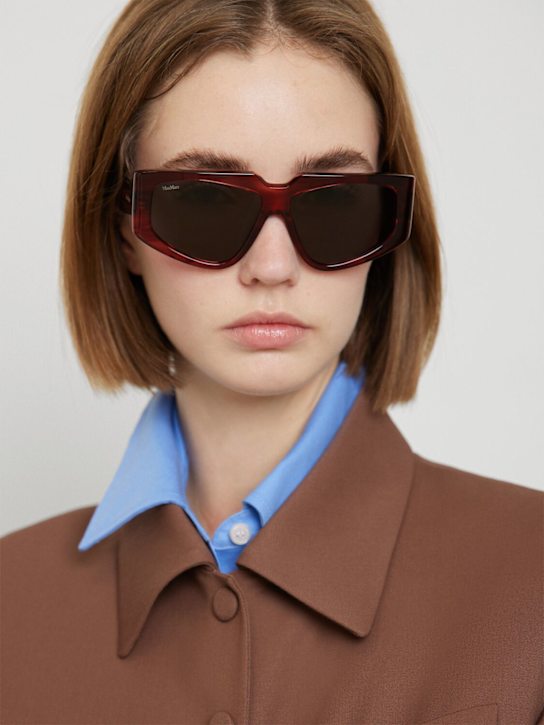 Max Mara: Occhiali da sole Glimpse6 in acetato - women_1 | Luisa Via Roma