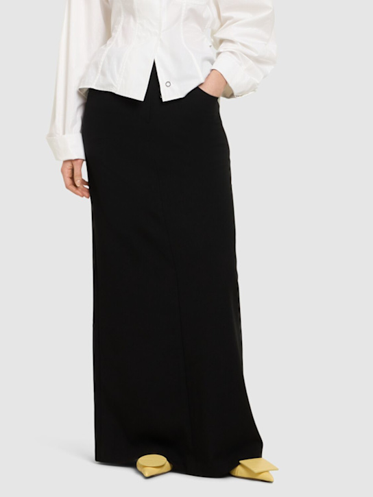 Jacquemus: 10mm Les Duelo P leather slingback flats - Light Yellow - women_1 | Luisa Via Roma