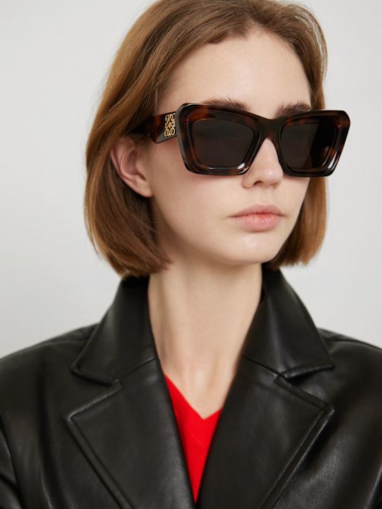 Loewe: Anagram猫眼太阳镜 - Dark Havana - women_1 | Luisa Via Roma