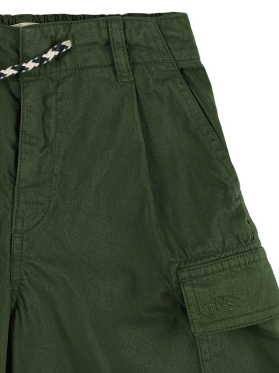 The New Society: Cotton twill cargo shorts - kids-boys_1 | Luisa Via Roma