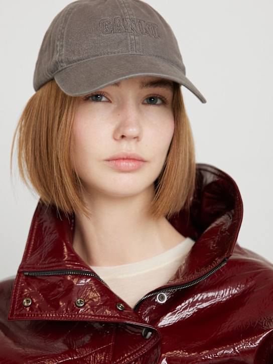 GANNI: Cotton baseball cap - women_1 | Luisa Via Roma