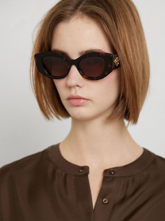 ANINE BING: Rennes round acetate sunglasses - Tortoiseshell - women_1 | Luisa Via Roma