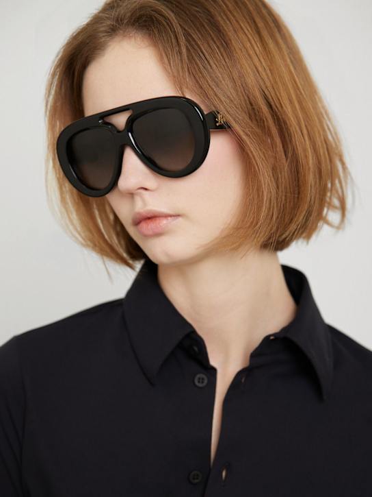 Loewe: Curvy mask sunglasses - Black - women_2 | Luisa Via Roma