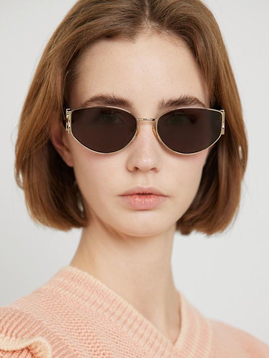 Chloé: Marcie rounded metal sunglasses - women_1 | Luisa Via Roma