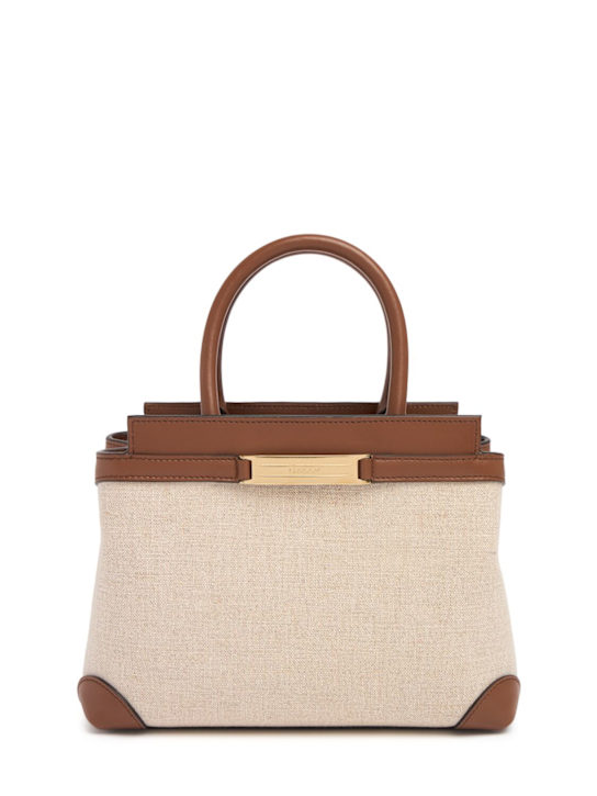 Bally: Mini Deco' daily canvas top handle bag - women_0 | Luisa Via Roma