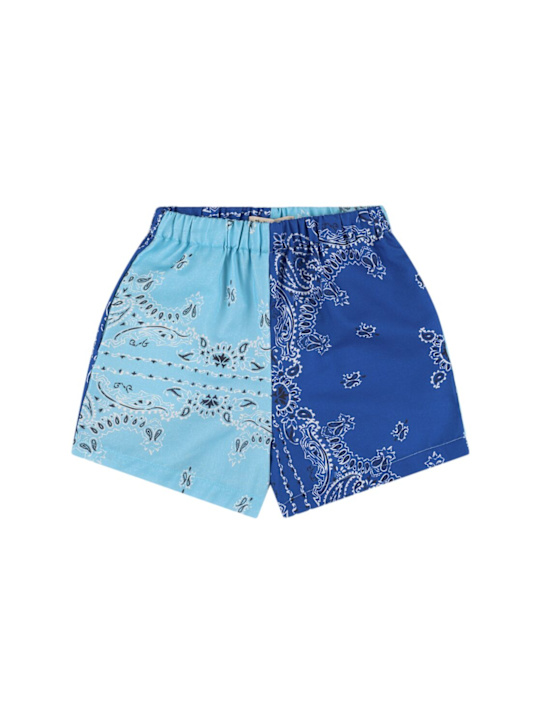 The New Society: Printed cotton poplin shorts - kids-boys_0 | Luisa Via Roma