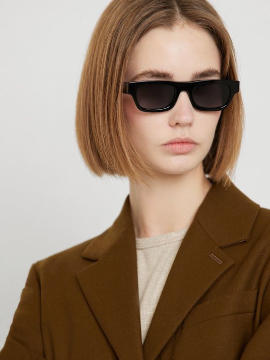 ANINE BING: Otis squared acetate sunglasses - Black - women_1 | Luisa Via Roma