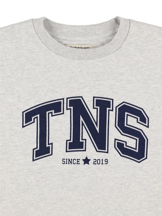 The New Society: コットンスウェットシャツ - グレー - kids-girls_1 | Luisa Via Roma