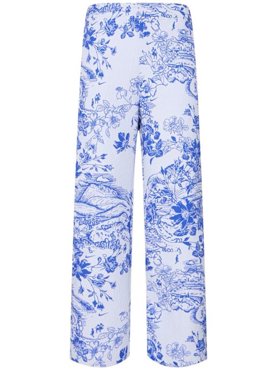 Nike: Pantaloni sportivi ricamati - White/Hyper Roy - women_0 | Luisa Via Roma