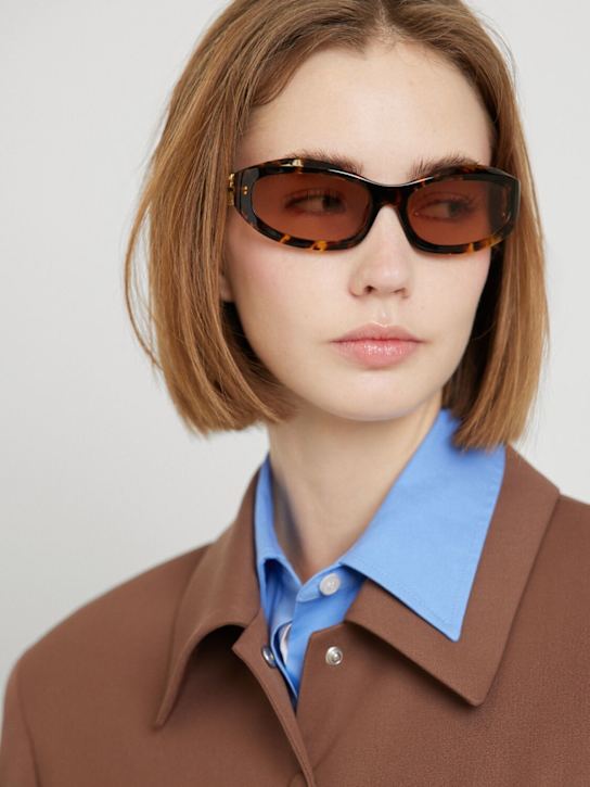 Miu Miu: Occhiali da sole in acetato - Marrone - women_1 | Luisa Via Roma