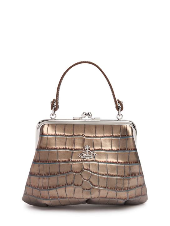 Vivienne Westwood: Granny frame croc embossed purse - women_0 | Luisa Via Roma