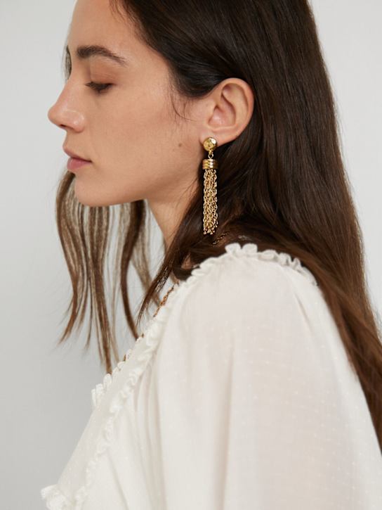 Chloé: Chloé pompom earrings - women_1 | Luisa Via Roma