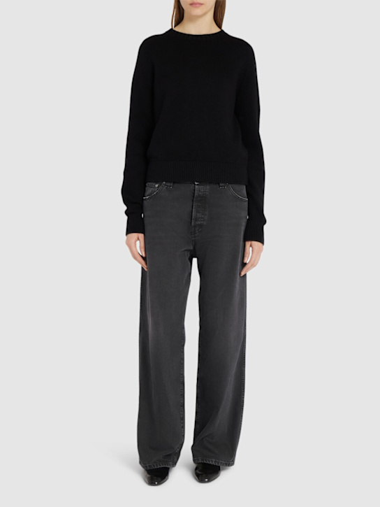 Khaite: Winslow mid rise denim baggy jeans - Washed Black - women_1 | Luisa Via Roma