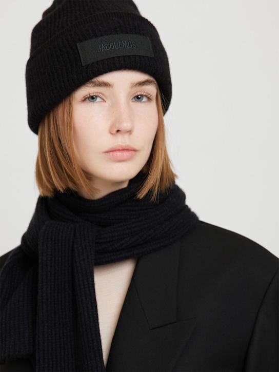 Jacquemus: Le Bonnet gros grain alpaca blend hat - women_1 | Luisa Via Roma